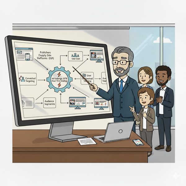 Sales Funnel Professor giving a training session on programmatic advertising