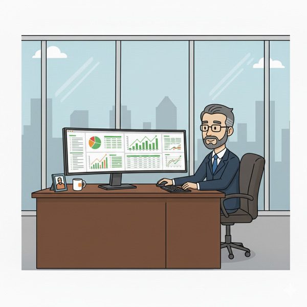 zendesk-definition Sales Funnel Professor sat at computer looking at analytics dashboard